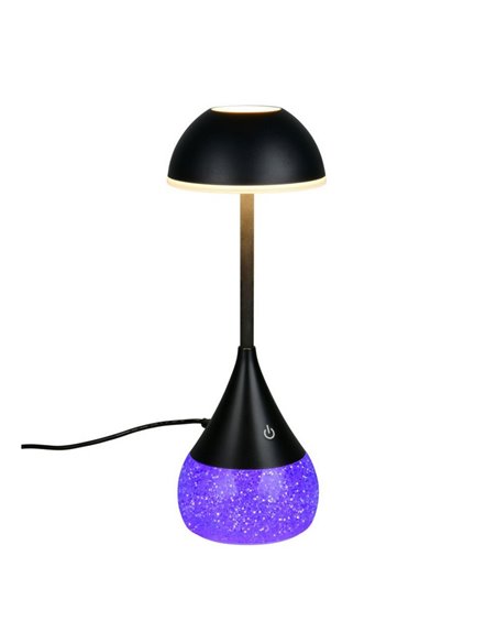 Lámpara de sobremesa LED base de purpurina 4,5W 420lm, 3000+4200+6500K + RGB IP20