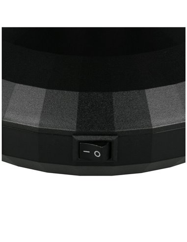 Luminária de mesa LED Ball com 50lm, 3000K + luzes coloridas RGB, IP20 preta