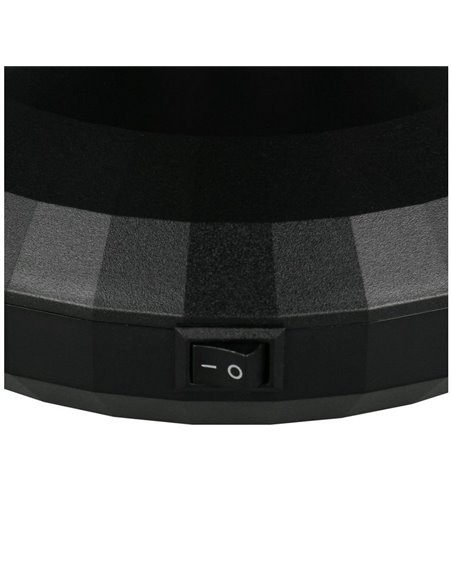 Luminária de mesa LED Ball com 50lm, 3000K + luzes coloridas RGB, IP20 preta