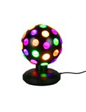 Lámpara de mesa LED bola con luces de colores 50lm, 3000K + RGB IP20 Negro