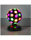 Lámpara de mesa LED bola con luces de colores 50lm, 3000K + RGB IP20 Negro