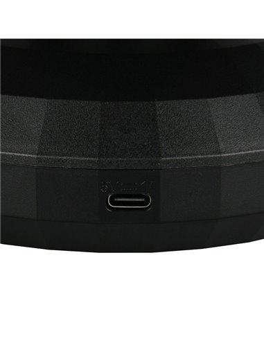 Luminária de mesa LED Ball com 50lm, 3000K + luzes coloridas RGB, IP20 preta