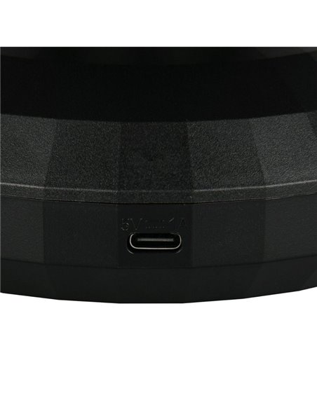 Lampe de table boule LED 50lm, 3000K, éclairage coloré RVB, IP20, noire