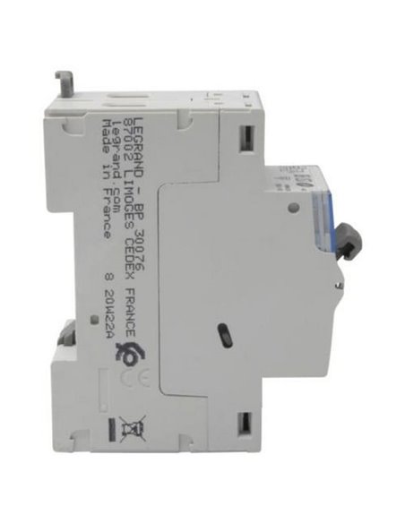 Interrupteur différentiel bipolaire (2P), 40 A, 30 mA, Legrand DX³-ID 411591, type F (HPI), 230 V