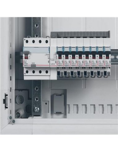 Interruptor diferencial Legrand DX³ tetrapolar (4P), 63 A, 30 mA, tipo AC, 400 V, 411662E