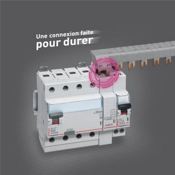 Interruptor diferencial Legrand DX³ tetrapolar (4P), 63 A, 30 mA, tipo AC, 400 V, 411662E