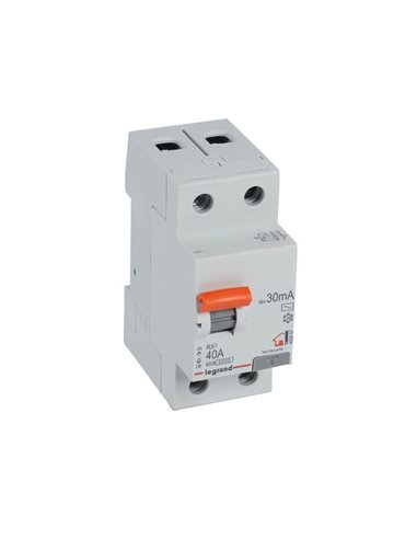 Différentiel bipolaire Legrand RX³ 402057E, 2P, 40 A, 30 mA, AC, 230 V