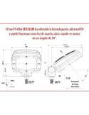 AR Faro LED de trabajo FT-036 LED SLIM 12–36V 1400Lm | Ultrafino | Homologado R10 AR E9 | Cable 1,5 m
