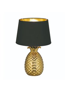 Lampe à Poser Pineapple Or et Noir 1XE27