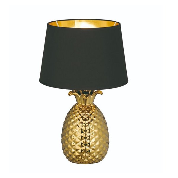 Lámpara de Sobremesa Pienapple Dorada y Negra 1XE27