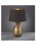 Lampe à Poser Pineapple Or et Noir 1XE27