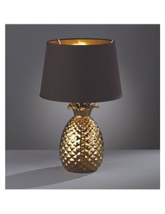 Lámpara de Sobremesa Pienapple Dorada y Negra 1XE27 2
