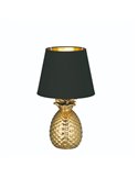 Lámpara de mesa Piña Dorada y Negra 1XE14