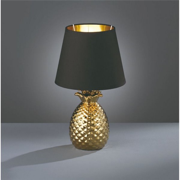 Lampe à poser Ananas Or et Noir 1XE14
