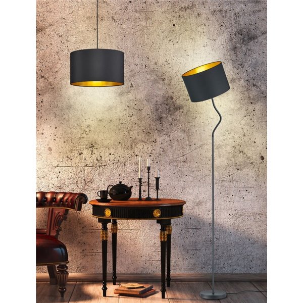 Lampe de plafond Hostel Noir et Or