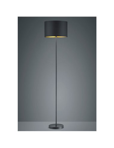 Lampadaire salon Hostel noir et or marque Trio