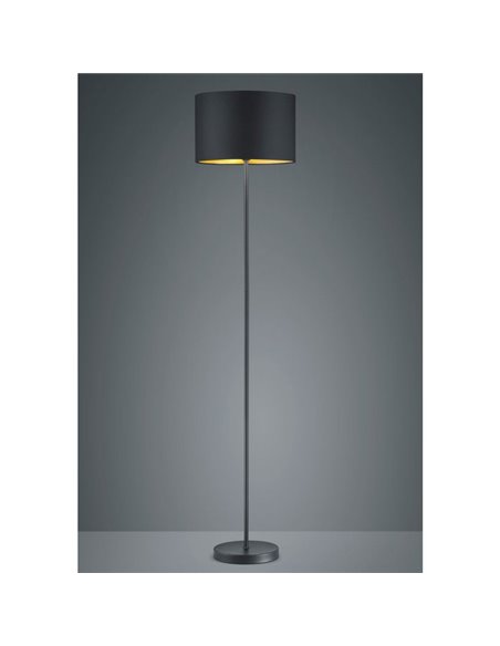 Lampadaire salon Hostel noir et or marque Trio