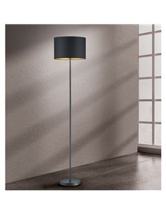 Lampadaire salon Hostel noir et or marque Trio 2