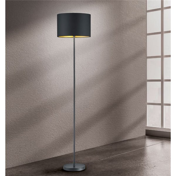 Lampadaire salon Hostel noir et or marque Trio