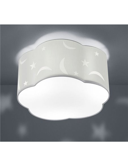 Candeeiro de teto Infantil Grande Moony Branco