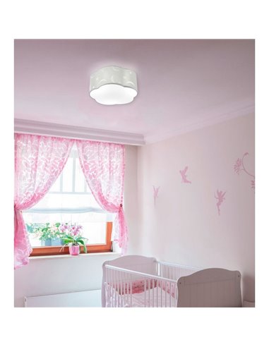 Plafonnier grand Enfant Moony Blanc