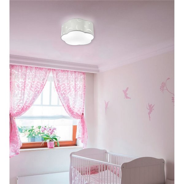 Plafonnier grand Enfant Moony Blanc