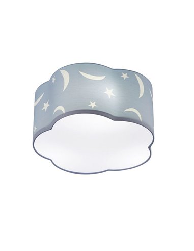 Plafonnier enfant bleu avec étoiles Moony