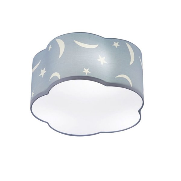 Plafonnier enfant bleu avec étoiles Moony