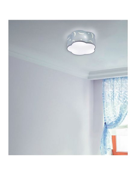 Plafón Infantil Azul Estrellas Moony