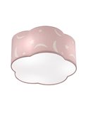 Candeeiro de teto Infantil Cor de Rosa estrelas Moony
