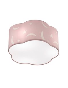 Candeeiro de teto Infantil Cor de Rosa estrelas Moony