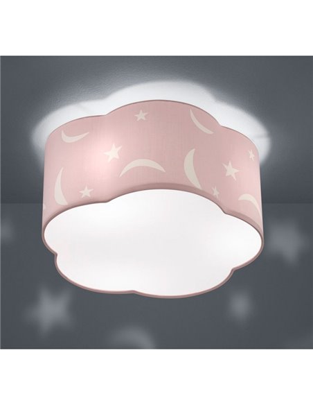 Plafón Infantil Rosa Estrellas Moony