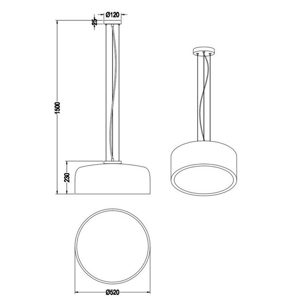 Lampe suspendue au plafond moderne