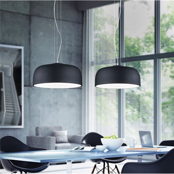 Lampe suspendue au plafond noire