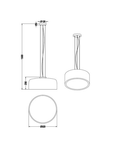 Lampe suspendue au plafond noire