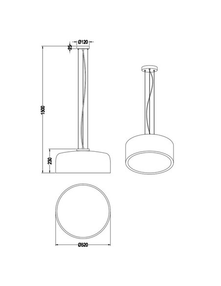 Lampe suspendue au plafond noire