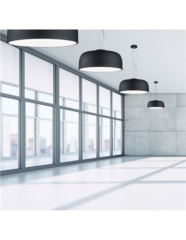 Lampe suspendue au plafond noire