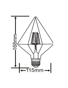 Bombilla LED Vintage E27 Diamante Gold 2