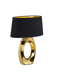Lampe à poser Grande dorée et noire Taba