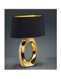 Lampe à poser Grande dorée et noire Taba