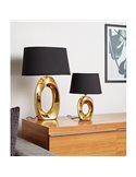Lampe à poser Grande dorée et noire Taba