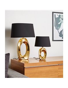 Lampe à poser Grande dorée et noire Taba 2