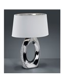 Lampe à Poser Grande Argentée et Blanche Taba