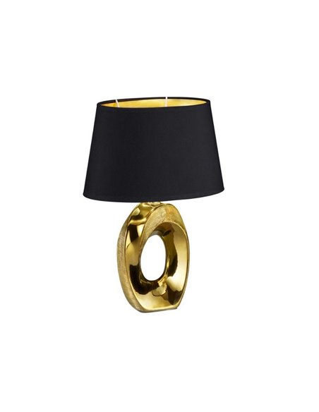 Candeeiro de mesa moderna Dourado e Preto Taba