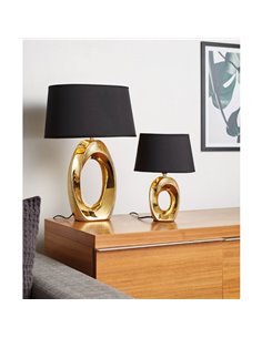 Candeeiro de mesa moderna Dourado e Preto Taba 2