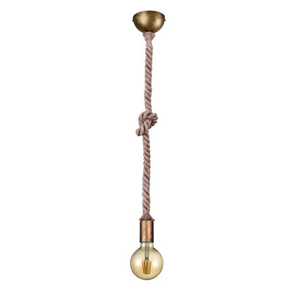 Lámpara de Techo Soga Bronce Viejo Rope