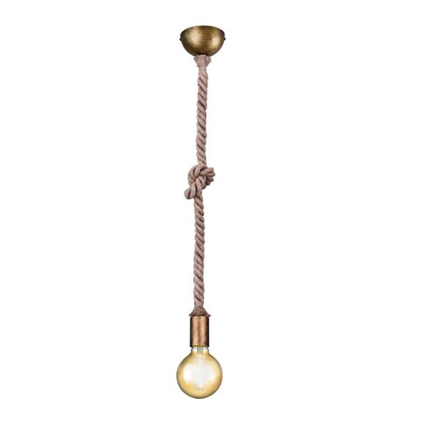 Lámpara de Techo Soga Bronce Viejo Rope