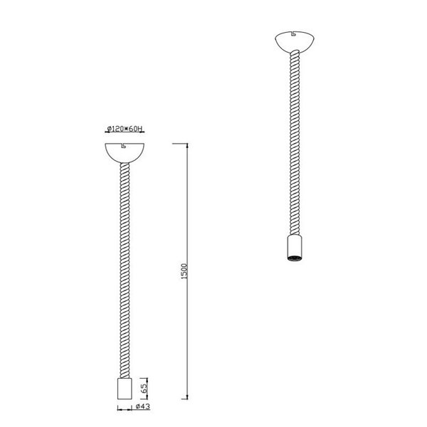 Candeeiro de teto Soga Bronze Velho Rope