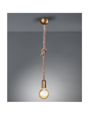 Lámpara de Techo Soga Bronce Viejo Rope