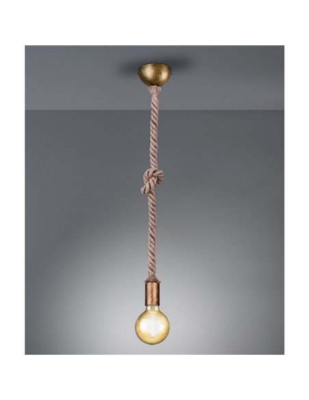 Lámpara de Techo Soga Bronce Viejo Rope